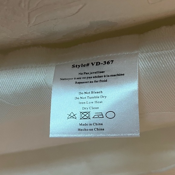 V. Chapman Lucia Dress in White Baroque Floral - Picture 12 of 15